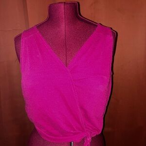 Women's Pink Wrap Top